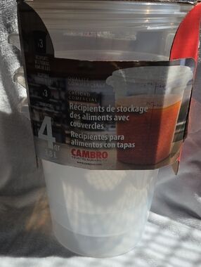 4-Quart Food Storage Container with Lid - Clear